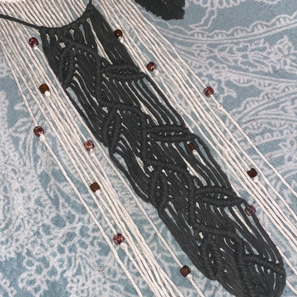 Unique Hand Crafted Macrame Sunflower Design Dream Catcher Hanging Wall Art - Picture 6 of 14